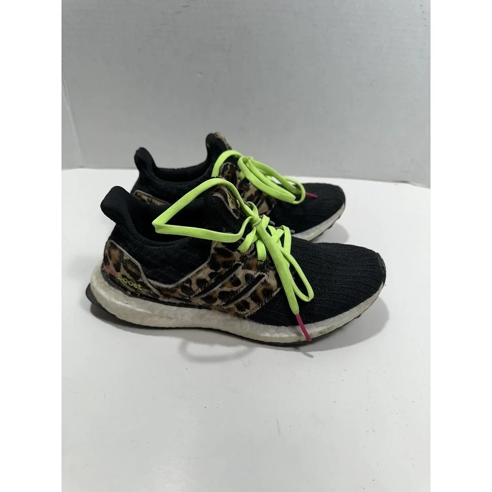Adidas Ultraboost DNA FZ2731‎ Animal Pack Black/Leopard Youth YYJ Sz 4 /Women  5